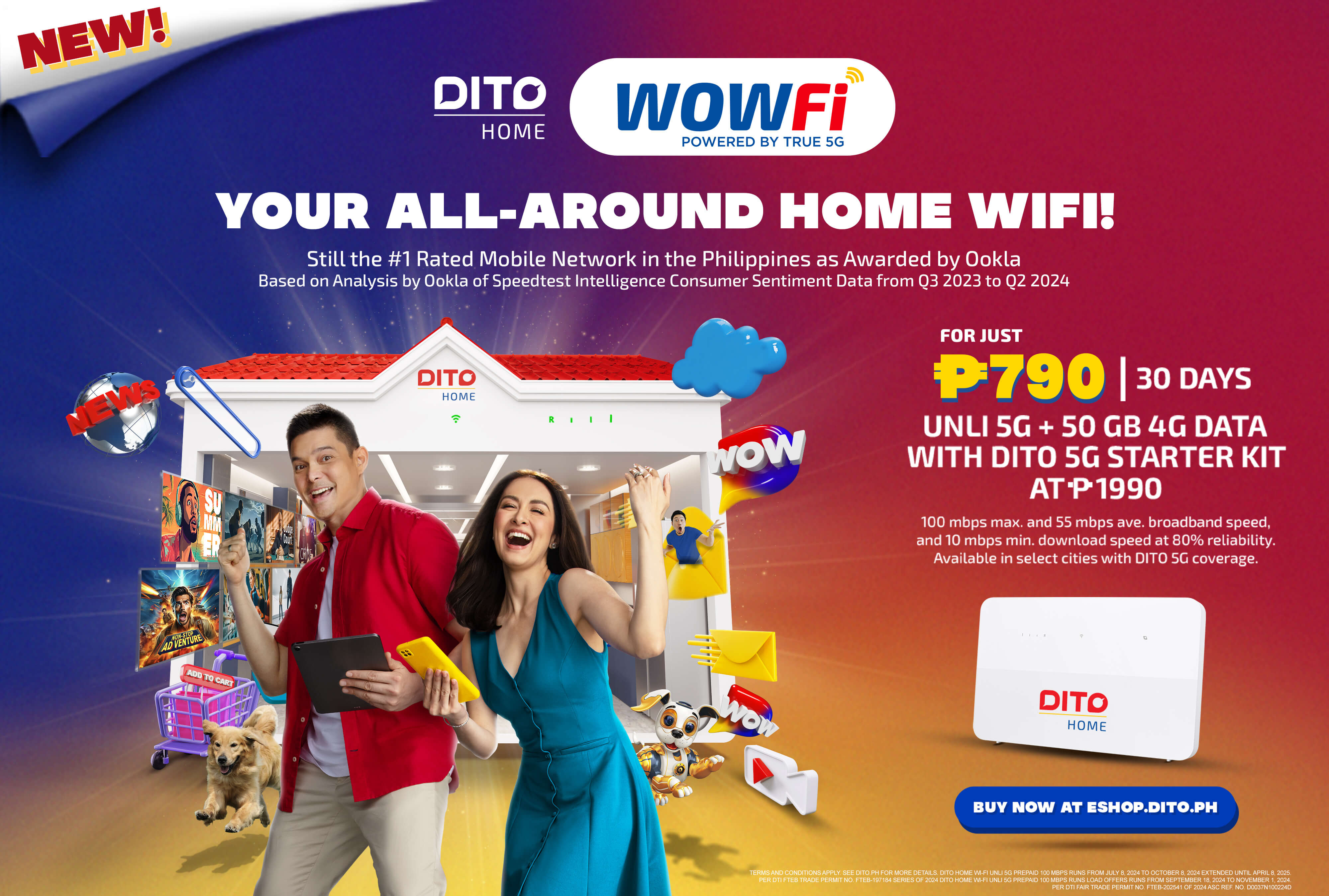 DITO LAUNCHES NEW DITO HOME WOWFI- THE WORLD'S FIRST 5G REDCAP WIFI FOR ...