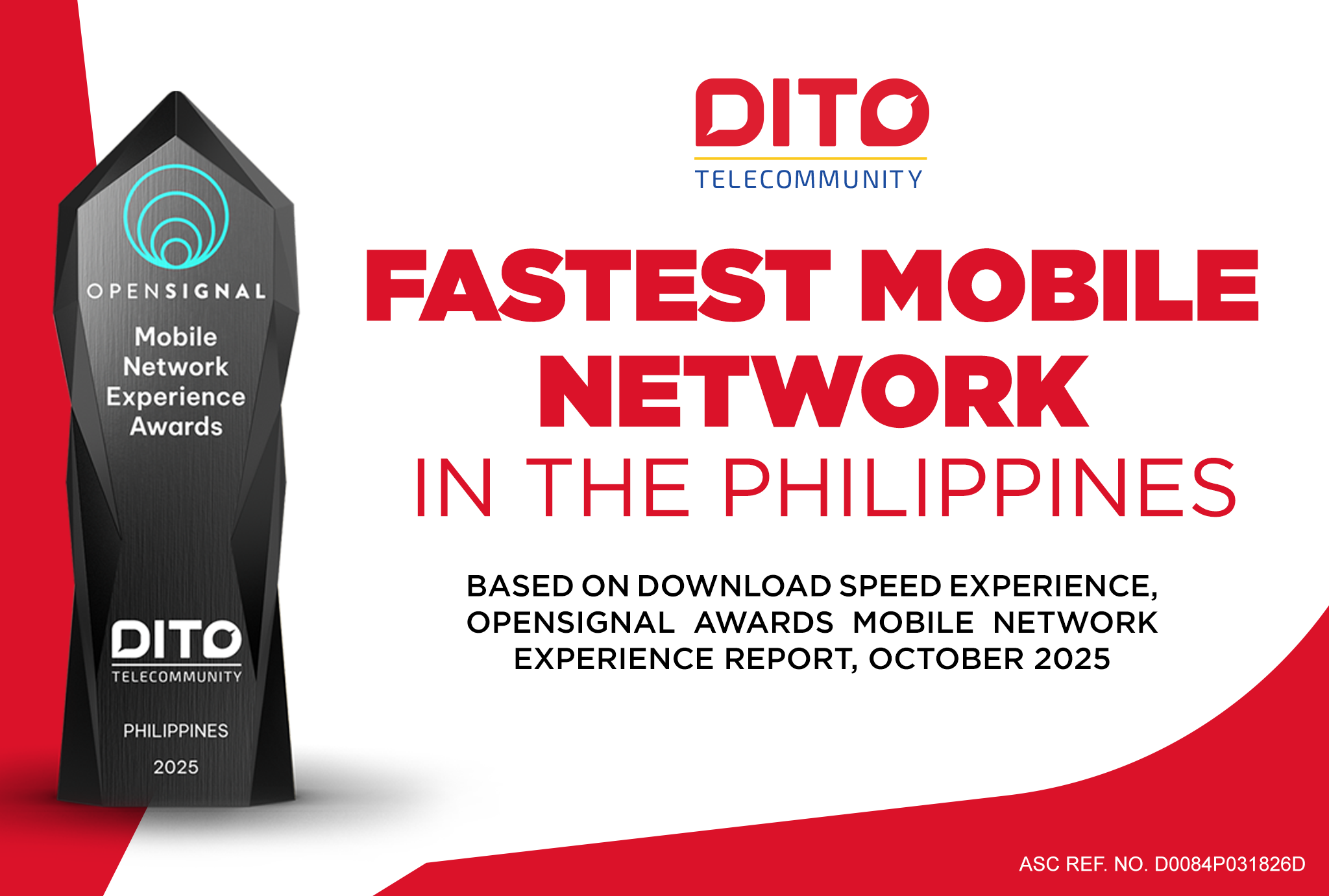 DITO Recognized as Fastest Mobile Network in the Philippines by Opensignal