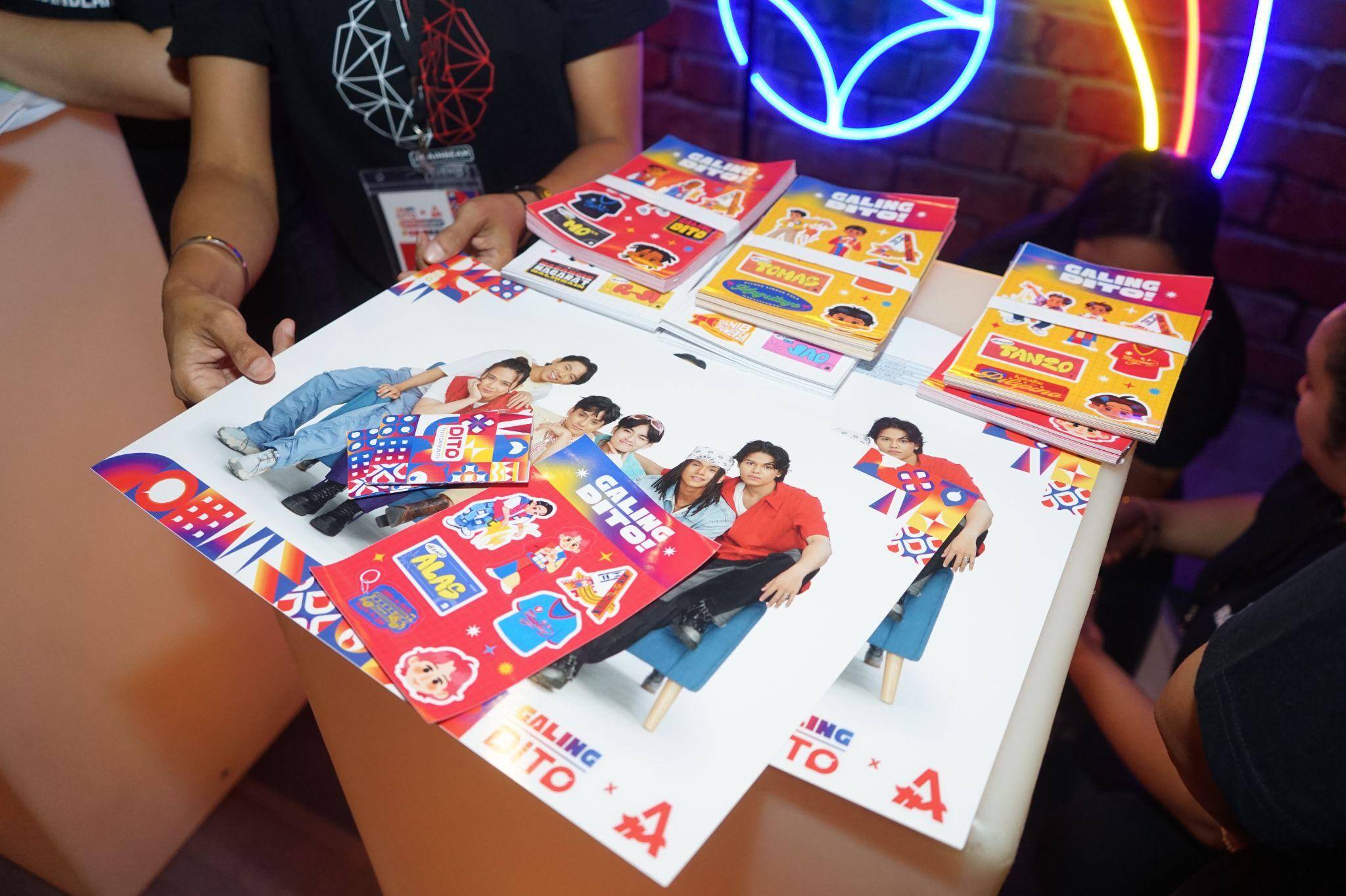 Exclusive DITO x Alamat Fan Meet and Merchandise Launch Event stickers and posters