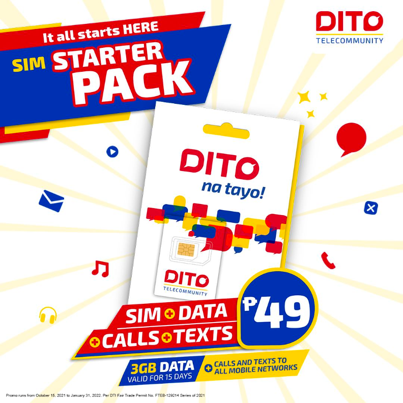 DITO Telecommunity sim starter pack