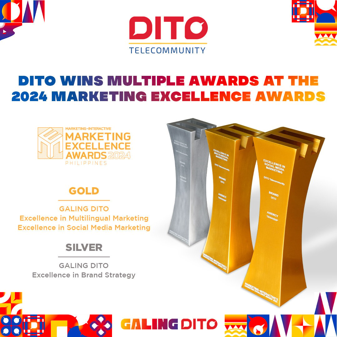 DITO Bags 3 Awards at Prestigious Marketing Excellence Awards (MEA) 2024