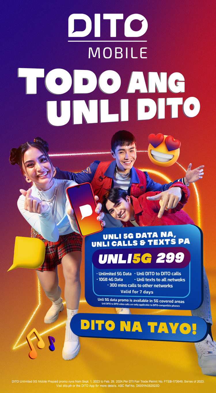 DITO Mobile UNLI 5G - Unli 5G data na, unli calls & texts pa!