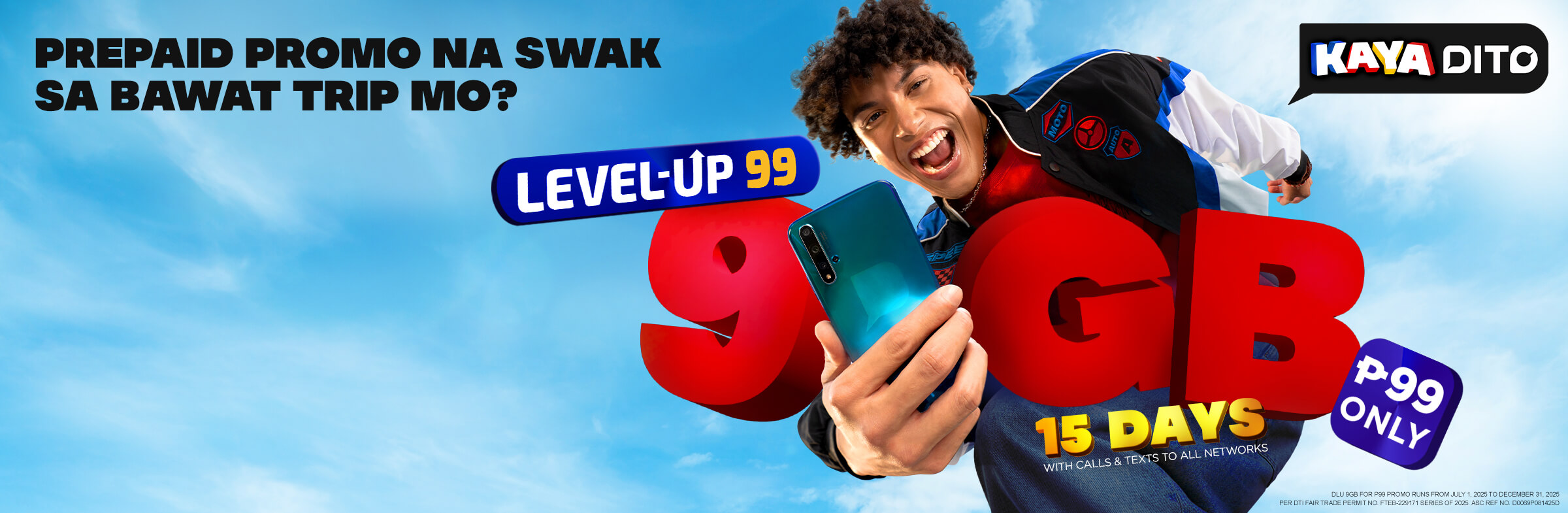 Level-up 99 Kaya DITO desktop banner