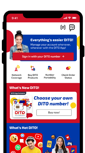 DITO NA SA DITO APP! Download the DITO App