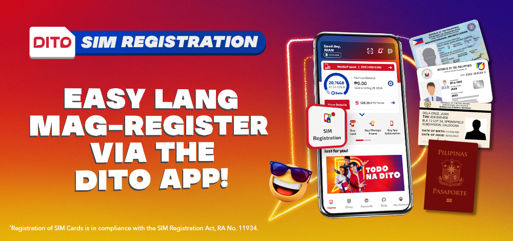 Easy lang mag register via Dito App