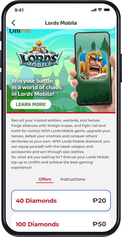 Top up Lords Mobile Diamonds Instantly - SEAGM