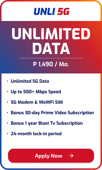 Unli 5g - No Intro offer Nov 2025