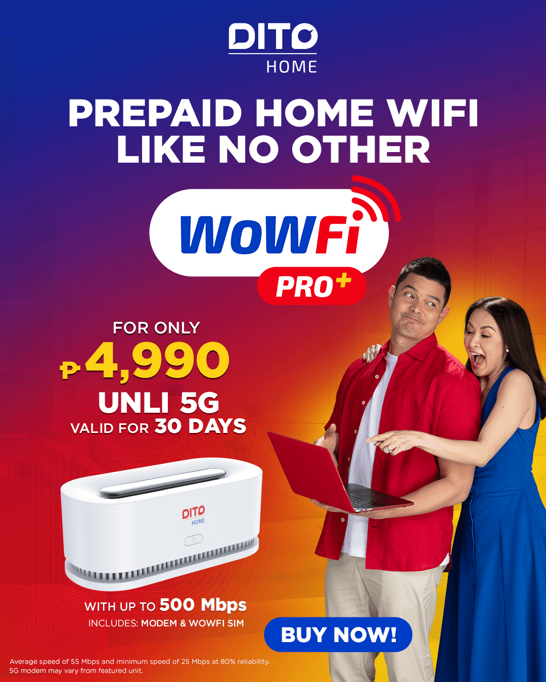 WoWFi Pro+ UNLI 5G Prepaid Wifi