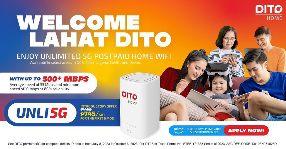 Enjoy unlimited 5G postpaid home wifi